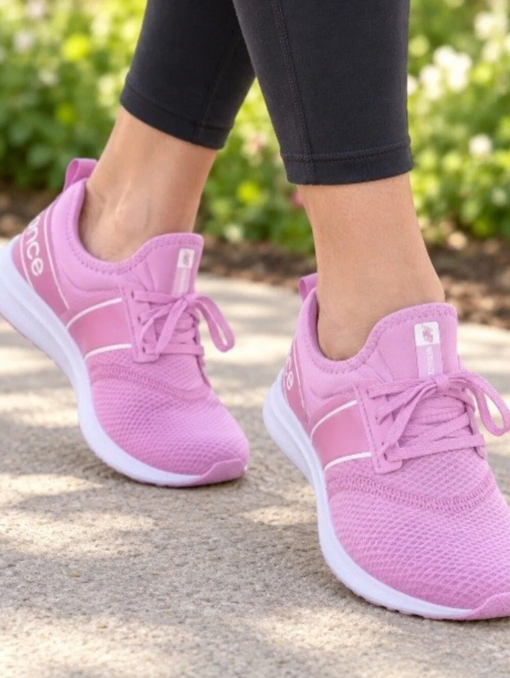 New Balance Nergize Sport Pink Knit Lace Up Athletic Sneakers NWOT Size 5.5